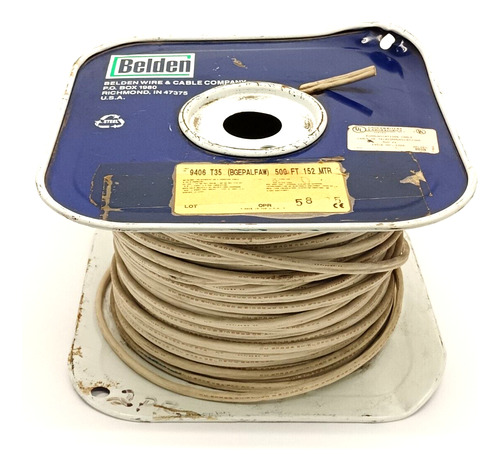 Belden 9406 T35 Bgepalfaw Beige Shielded Comm. Cable 22  Mvk