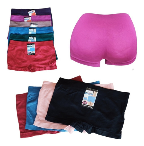 Boxer De Mujer 6 Pzas Resalta Pompis De Calidad Licra Gruesa