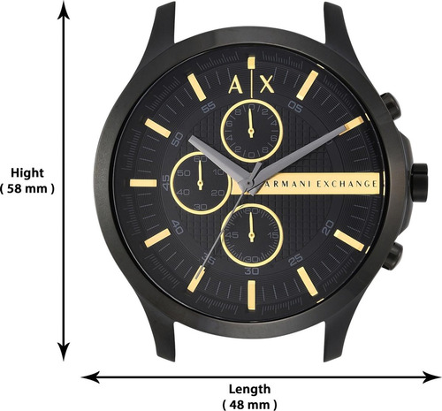 N Reloj Emporio Armani Exchange Ax2164 Hombre Negro Acero