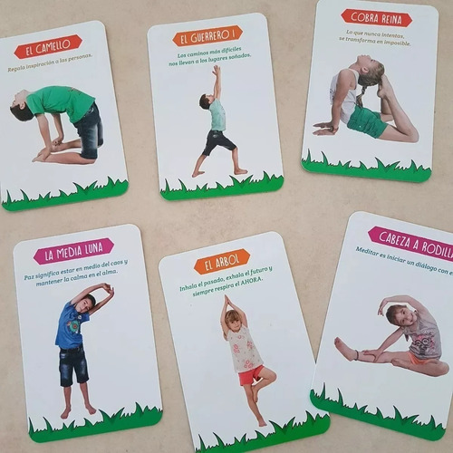 Cartas De Yoga Para Niños Y Grande Con Imágenes Reales