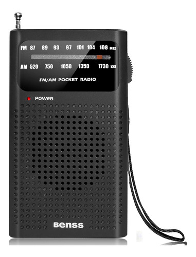 Benss Radio Porttil Am/fm, 2aa Funciona Por Radio Con Batera