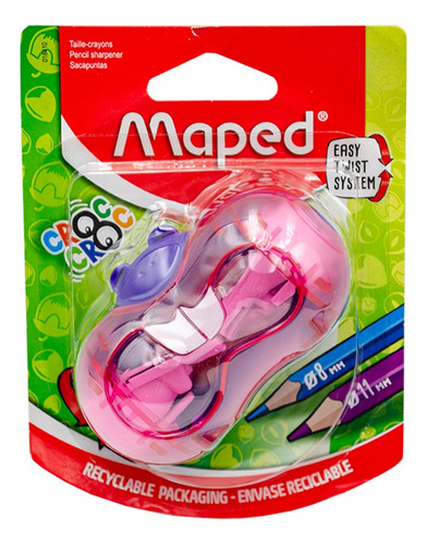 Maped Croc Croc: Sacapuntas Castor Twist - 2 Orificios