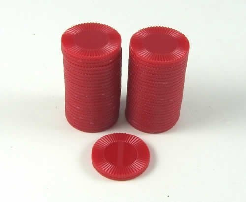 Mini Chip De Póquer Rojo, Tubo De 7/8 Pulgadas De 50 Juegos