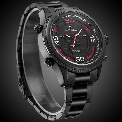 Relógio Masculino Weide Anadigi Preto Wh6306b-2c