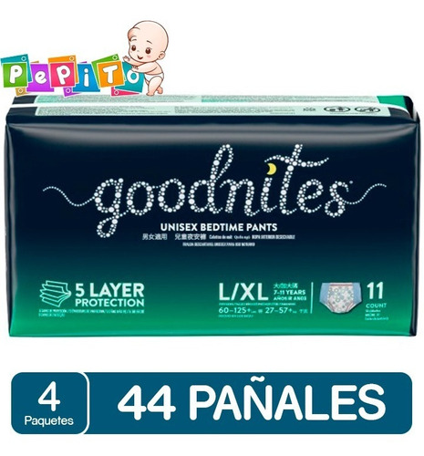 Pañales Goodnites Ropa Interior Pants X4 S/m L/xl
