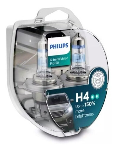 Bombillos Philips H4 X-tremevision Pro 150% Mas Luz Par