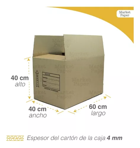 CAJA CARTÓN EMBALAJE 60x40x40 - PAPELERA RIVADAVIA