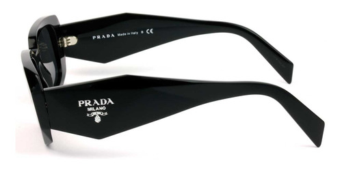 Óculos De Sol Prada 17w - Preto Brilho/cinza 1ab-5s0 49mm