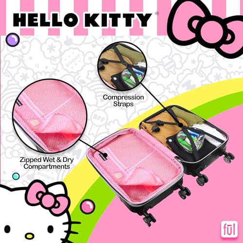Ful Hello Kitty Equipaje Con Ruedas De 21 Pulgadas, Maleta D