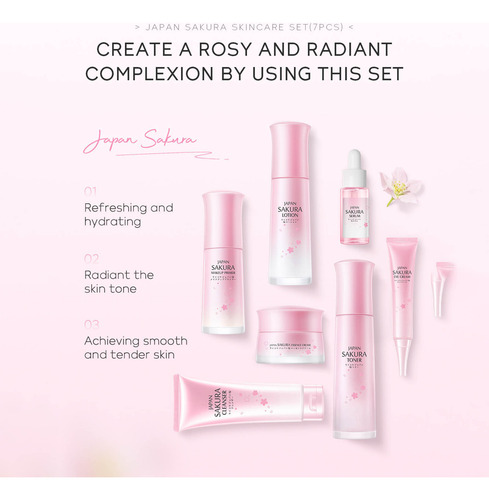 Set De 7 Piezas De Crema Limpiadora Para Ojos Y Crema Facial