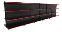 Comprar Gôndolas Prateleiras Centro 1 Inicial + 5 Cont 1,40 M Preta