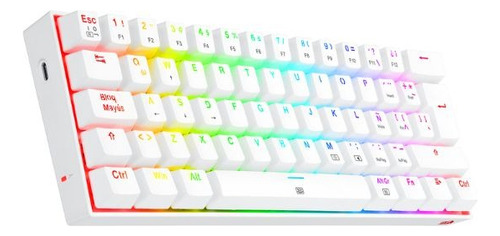 Teclado Mecánico Redragon Dragonborn K630w Rgb Sp Blanco