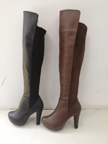 Botas Elegantes Caña Alta Para Dama Tacón Alto!