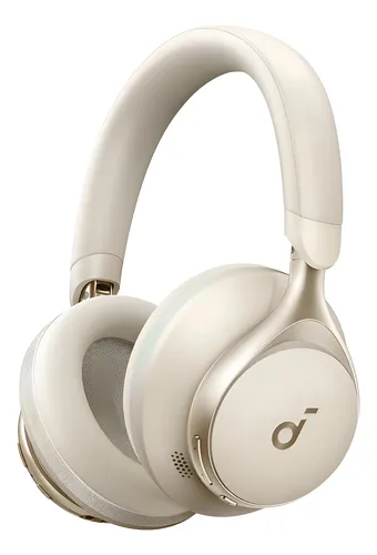 Fone Ouvido Headphone Bluetooth 5.3 Soundcore Space One Cancelamento De Ruido Anc 98% Graves Potentes Agudos Nítidos Hi-res Ldac 50h Conforto Uso Prolongado Chamadas Claras Multiponto Fio Cor Branco