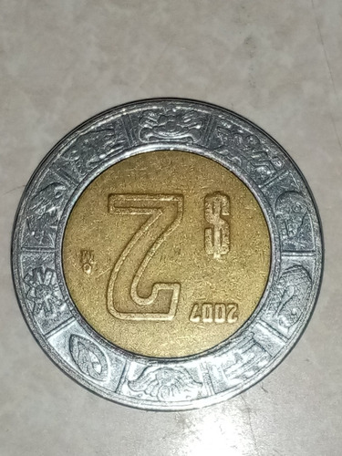 Moneda De 2 Nuevos Pesos 1992 Con Signo De Pesos Invertido