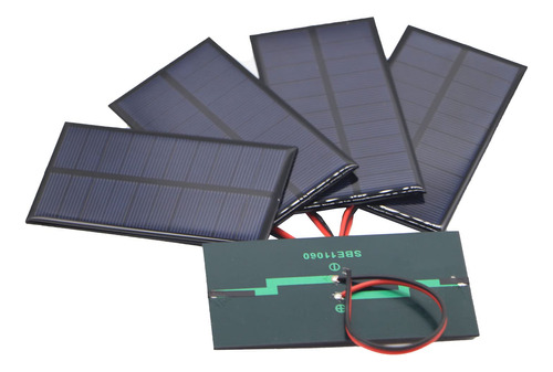 Fellden Micro Paneles Solares Con Cable, 5 Unidades 5v 200ma