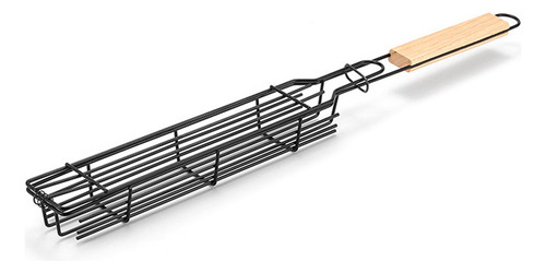 Cesta Portátil Para Asar Barbacoa Con Mango De Madera Para S