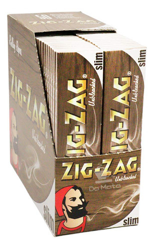 Caixa De Seda Zig-zag Unbleached Slim - Tabacaria Da Mata Sabor Sem Sabor