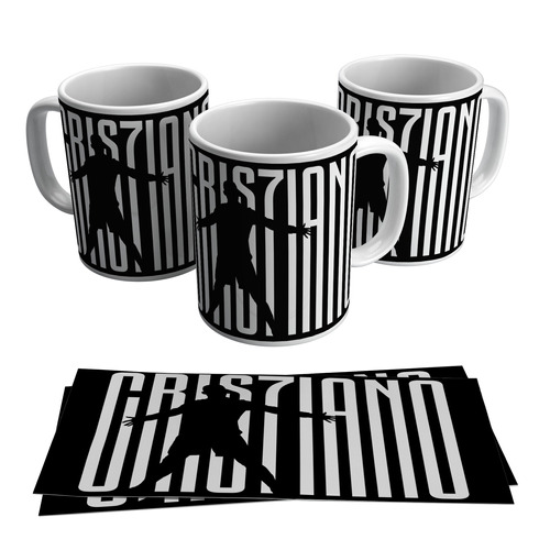 Caneca Cristiano Ronaldo Logo Cr7 Juventus Craque Futebol