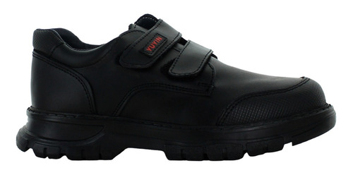 Yuyin Zapato Escolar Doble Velcro Piel Negro Niño 81841