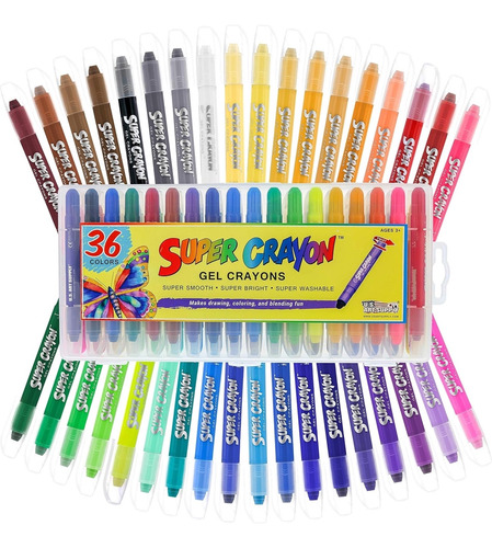 Crayones De Colores De Gel X36 Unidades
