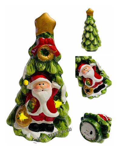 Enfeite De Natal Mesa Papai Noel Na Arvore Cerâmica De Led | Parcelamento sem juros Enfeite De Natal Mesa Papai Noel Na Arvore Cerâmica De Led | Parcelamento sem juros