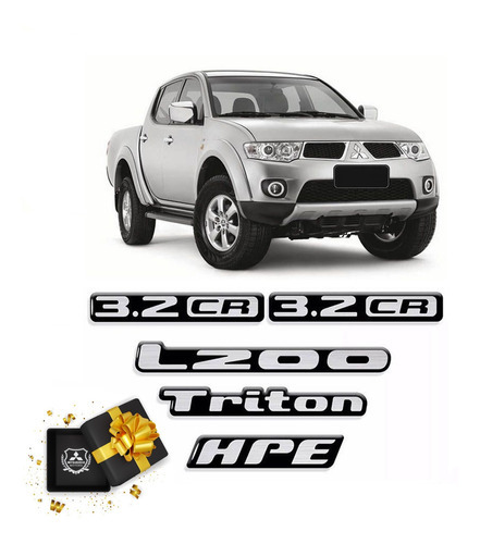 Kit Adesivos L200 Triton Mitsubishi Hpe 3.2cr Resinados