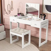 Comprar Penteadeira Camarim Pu002F Quarto Cu002F Espelho Gavetas Cor Branca