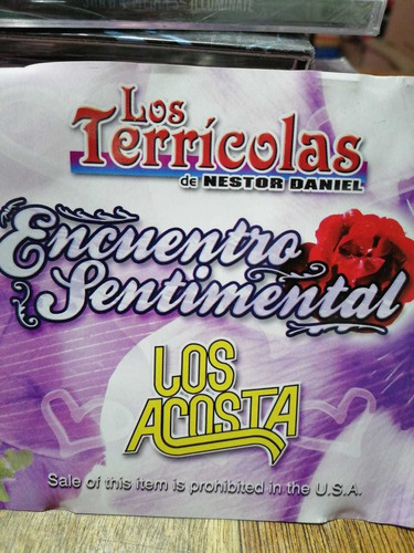 Cd Los Acosta Y Los Terrícolas Encuentro Sentimental