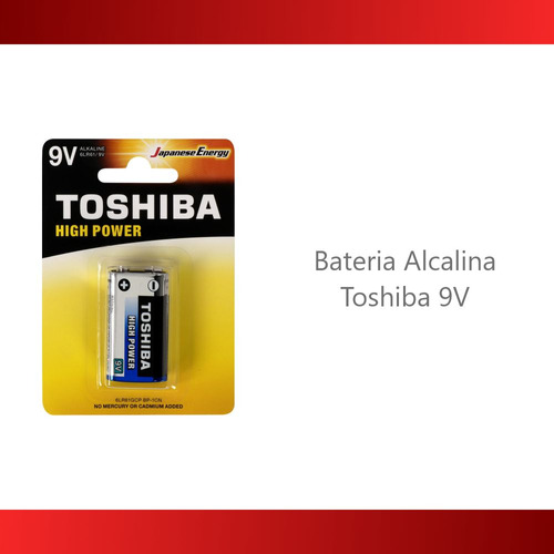 Pilha Bateria 9 Volts Alcalina 9v Toshiba Tipo Retangular Nf