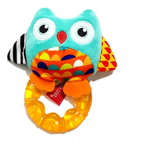 Imagen 2 de 2 de Peluche Sonajero Con Mordillo Búho Lechuza My Baby Toys