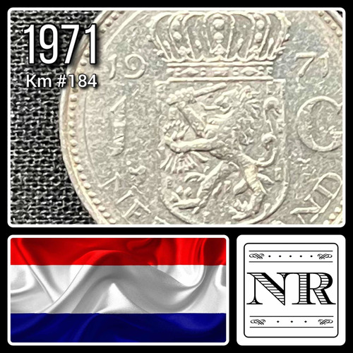 Holanda - 1 Gulden - Año 1971 - Km #184 A - Juliana