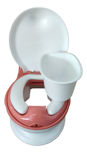 Baño Entrenador Acojinado Con Sonido Y Antiderrapante Color Rosa