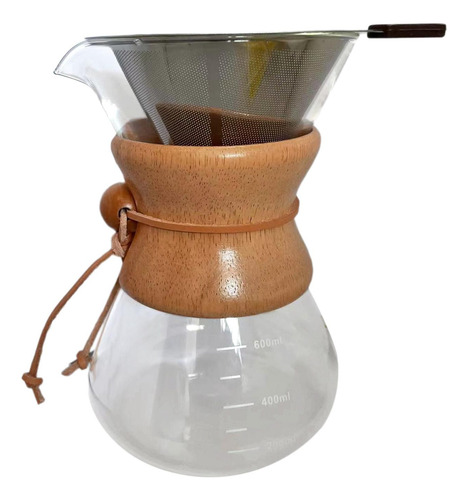 Despeje Sobre Cafeteira Com Filtro De Aço 600ml