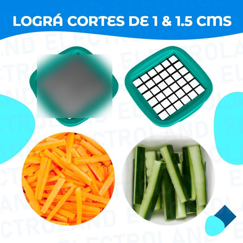Imagen 6 de 10 de Cortador Multifunción De Verduras Frutas Rebanador Picador