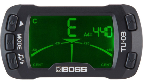 Afinador Cromático Boss Tu-03 Bk Metrônomo Clip Display Led