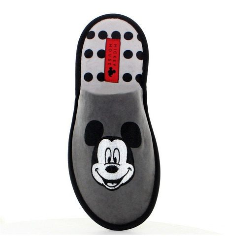 Disney Mickey Pantufla Gris Para Hombre 81595