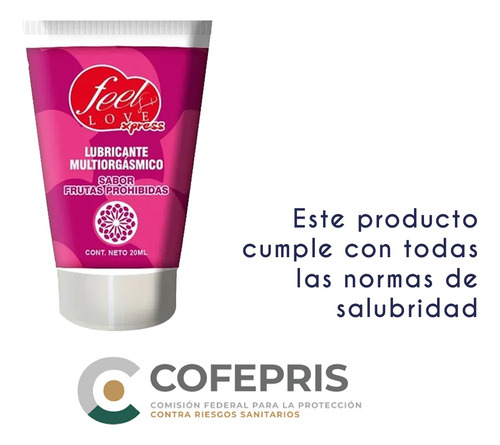 Lubricante Gel Multiorgásmico Fruta Comestible 20ml Feelmaxx