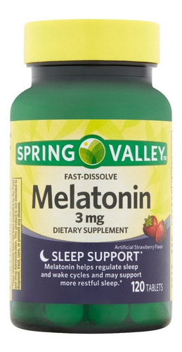 Melatonina 120 Tabs Fresa 3mg Insomnio Dormir Mejor Eg M14