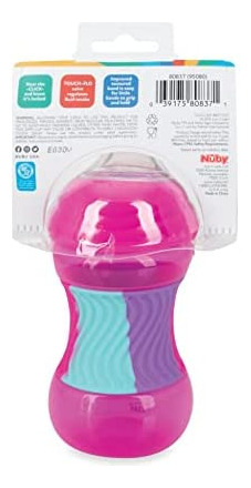 Taza Nuby Antiderrame De Silicona, Pico Suave, 10 Oz
