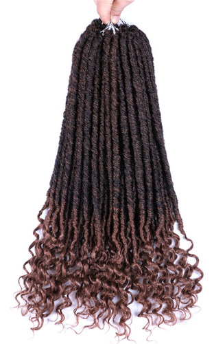 Peluca Africana Señora Pelo Rizado Trenza Sucia Crochet Ly