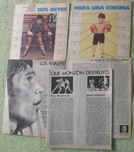 Lote Carlos Monzón Boxeo Notas (Usado)