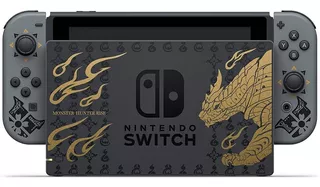 Nintendo Switch 32GB Monster Hunter Rise Deluxe Edition color gris, negro y dorado
