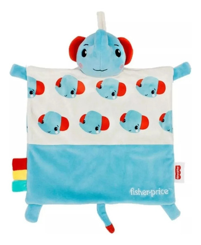 Fisher Price Baby Security Blanket Elefante Manta De Apego Color Celeste Animales