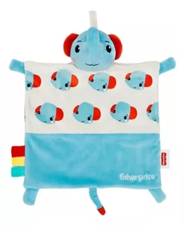 Fisher Price Baby Security Blanket Elefante Manta De Apego Color Celeste Animales