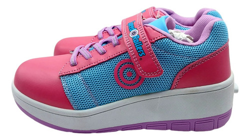Tenis Patin Niña Speed Rollers Rosa Azul