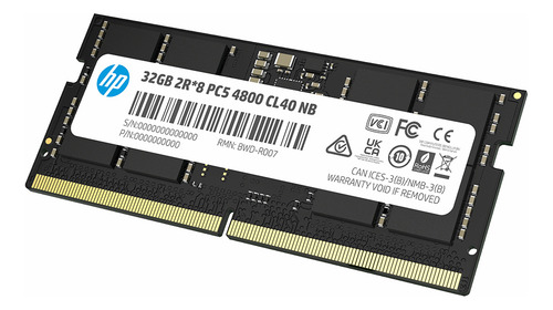 Memoria Ram So-dimm Hp 6h311aa Ddr5 4800mhz 32gb Non-ecc