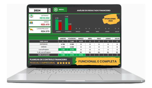 Planilha Fluxo De Caixa Dashboard Pessoal Ou Empresarial Cod