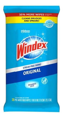 Windex Toallitas Prehumedecidas De Vidrio Y Superficie, Orig