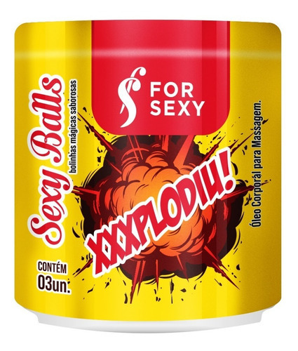 Hot Ball Bolinha Explosiva Exitante Comestível Xplodiu 3un Sabor Xplodiu Energético